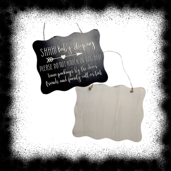 “Shhh baby sleeping” front door sign - Picture 2 of 8